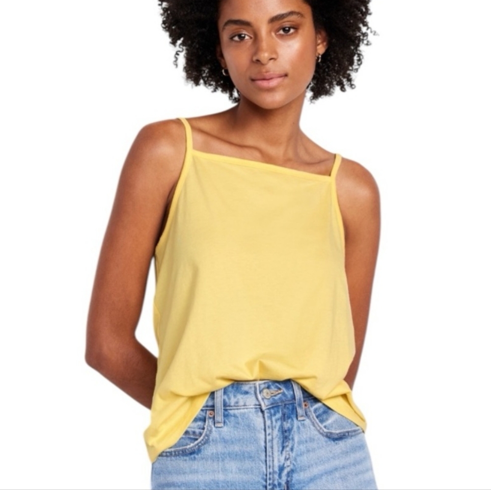 Bundle Of Five Relaxed High Square Neck Cami Tank Tops